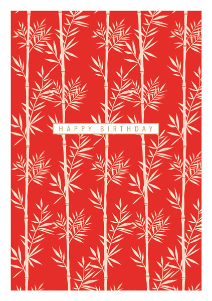 Felicitare - Happy Birthdays - Red Bamboo | The Art File