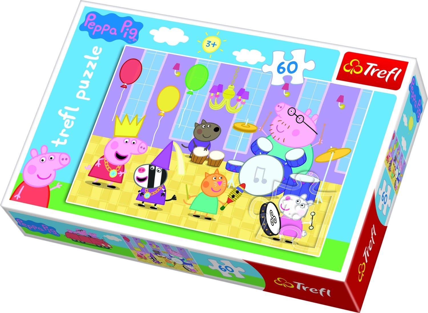 Puzzle 60 piese - Peppa Pig la Bal | Trefl