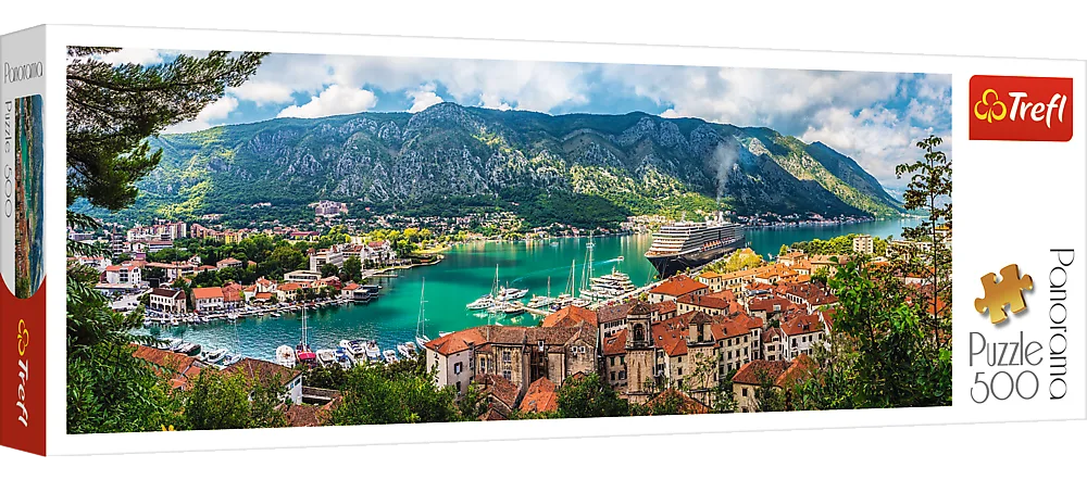 Puzzle 500 piese - Panorama - Orasul Kotor Muntenegru | Trefl - 2 | YEO