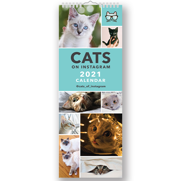 Calendar 2021 - Slim, 12 Month - Cats on Instagram | Portico Designs