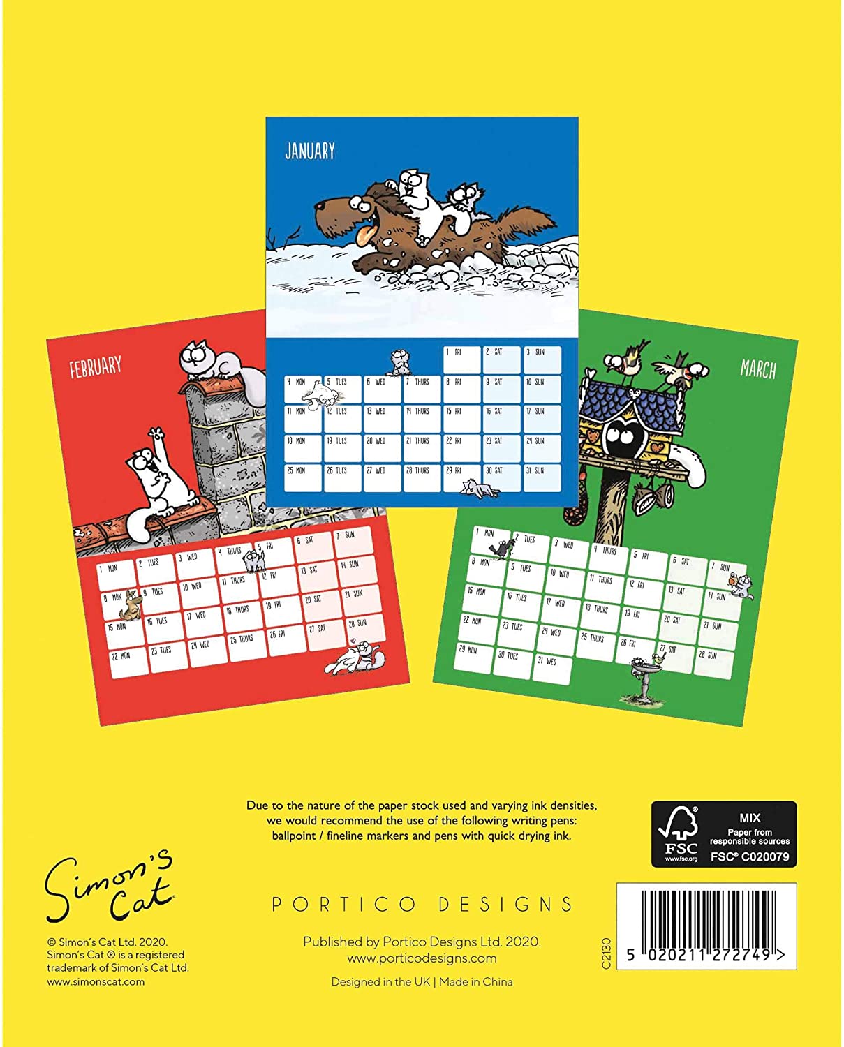 Calendar 2021 - Desk Easel - Simon\'s Cat | Portico Designs - 2 | YEO