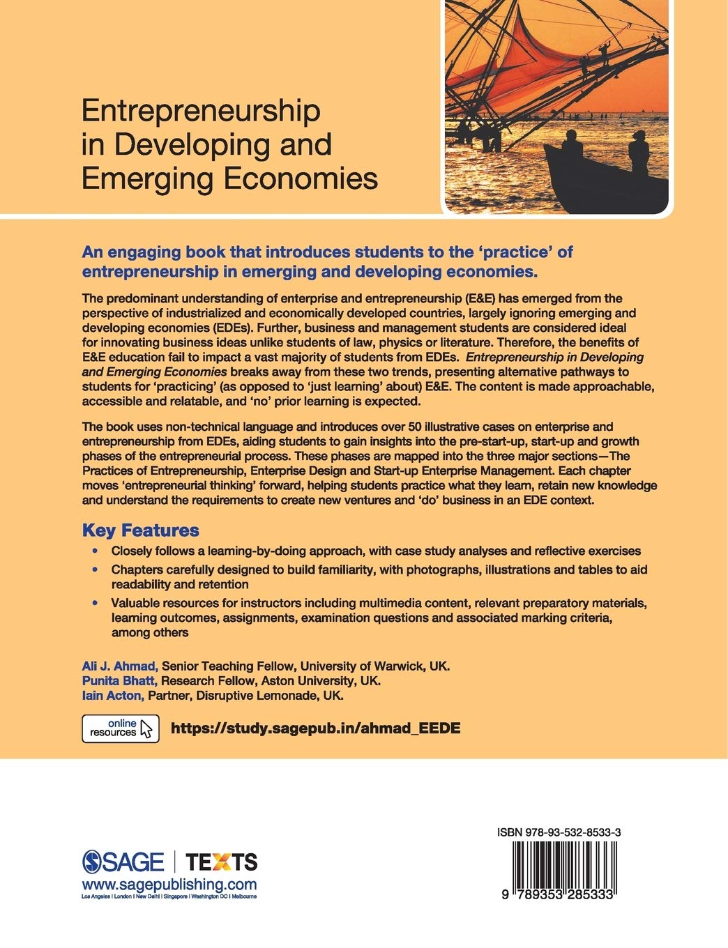 Entrepreneurship in Developing and Emerging Economies | Ali J Ahmad, Punita Bhatt, Iain Acton - 1 | YEO