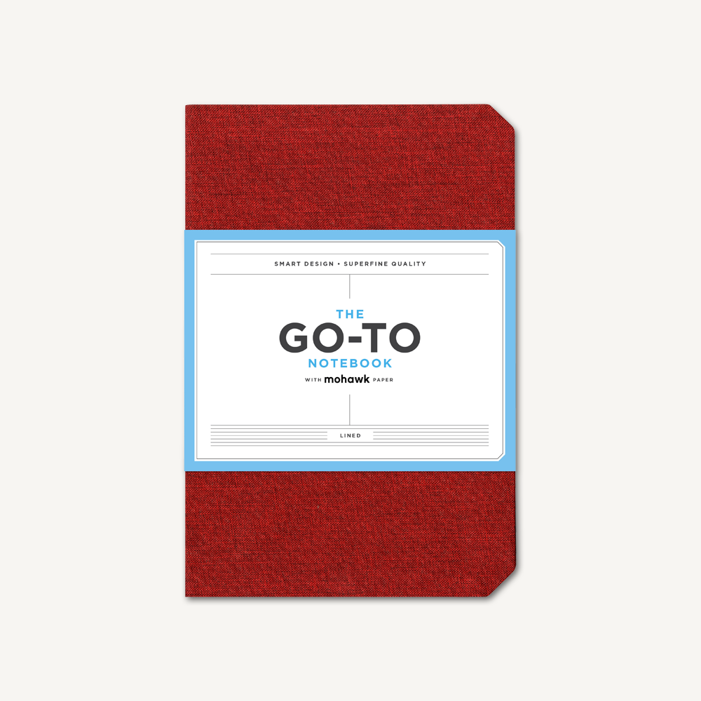 Carnet Go-To cu hartie Mohawk,Brick Red,liniat | Chronicle Books