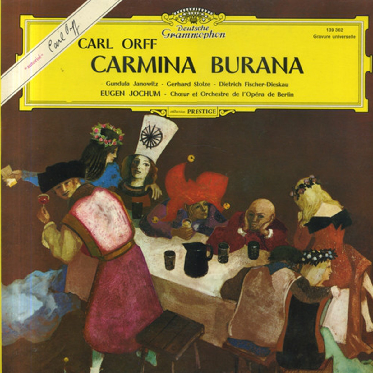 Carl Orff: Carmina Burana - Vinyl | Eugen Jochum, Chorus and Orchestra of the Deutsche Oper Berlin
