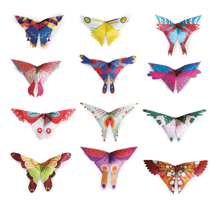  Set Origami incepatori - Fluturi | Ludattica 