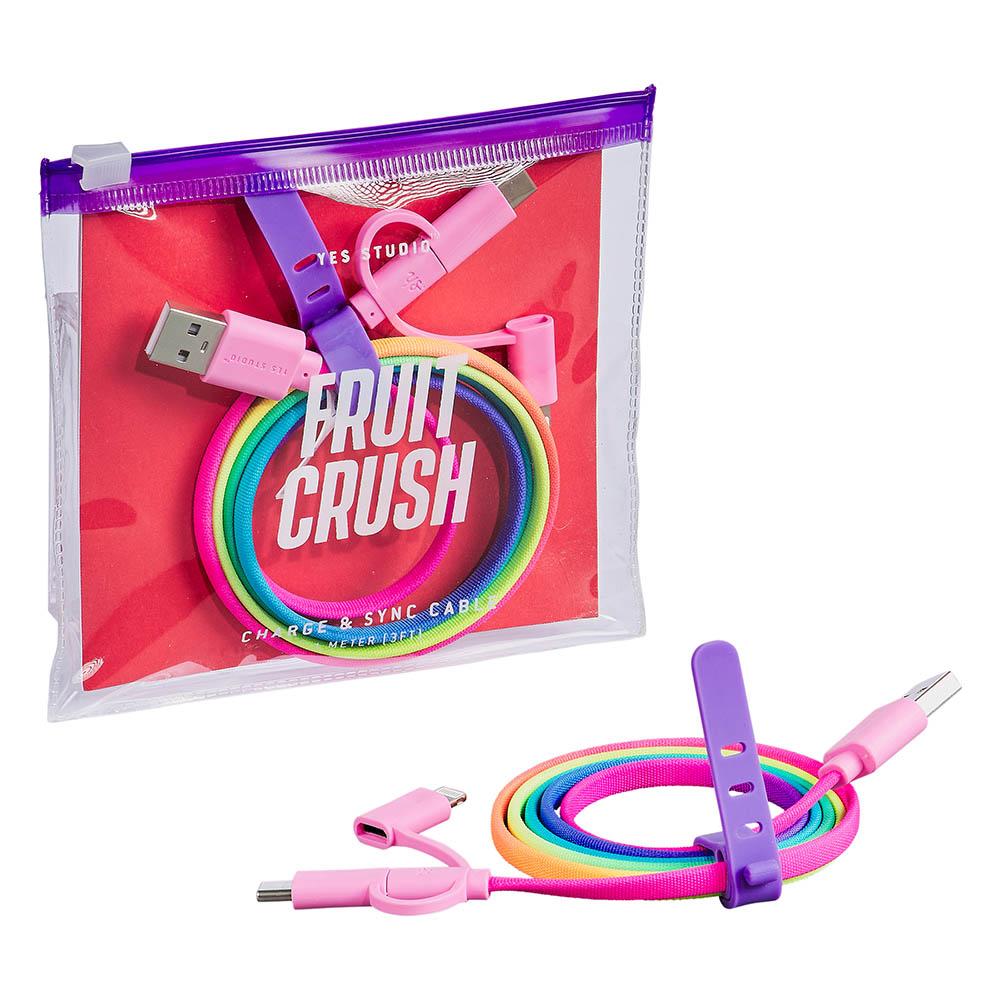 Cablu USB - Yes Studio \'Fruit Crush\' Charge & Sync USB Cable | Wild & Wolf