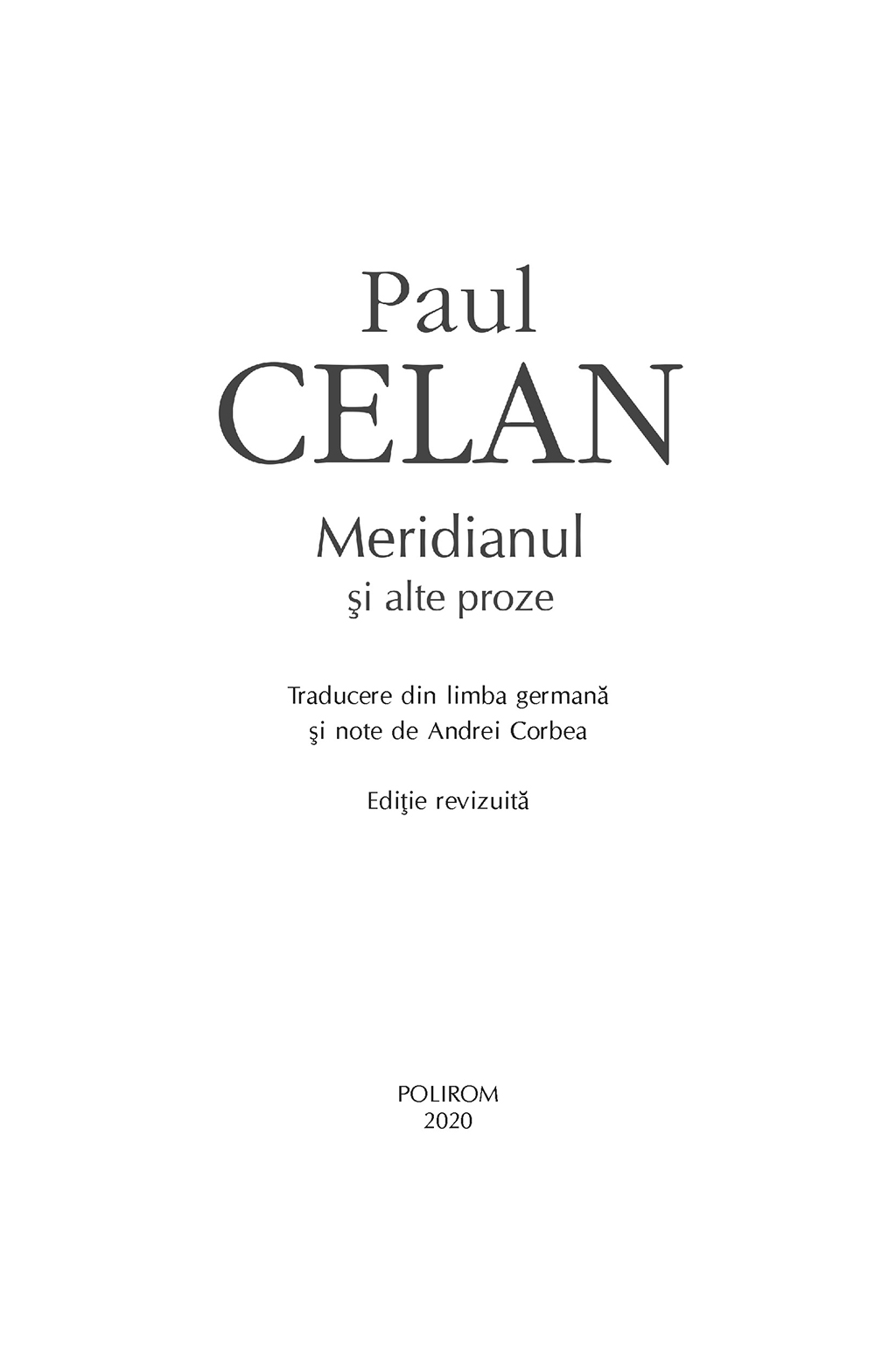 Meridianul si alte proze | Paul Celan - 3 | YEO