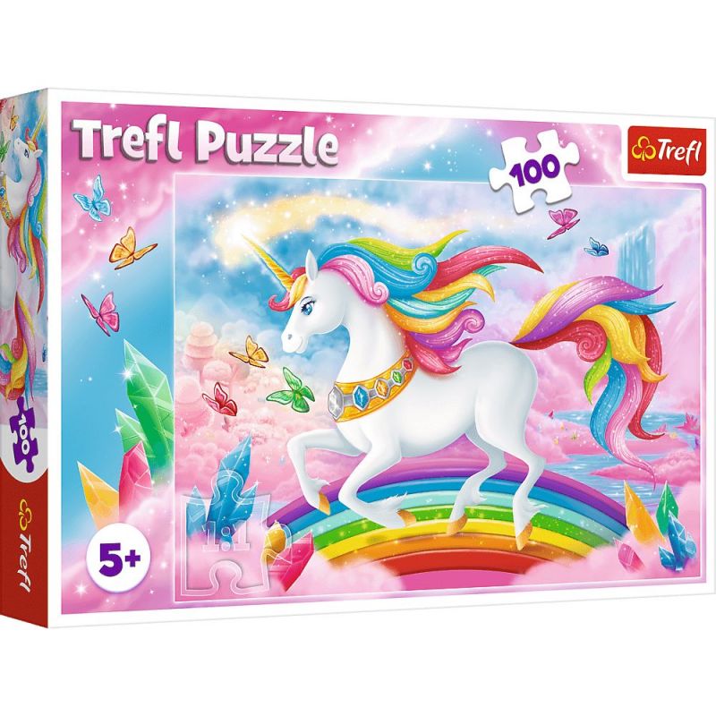 Puzzle 100 piese - Lumea de cristal a Unicornilor | Trefl