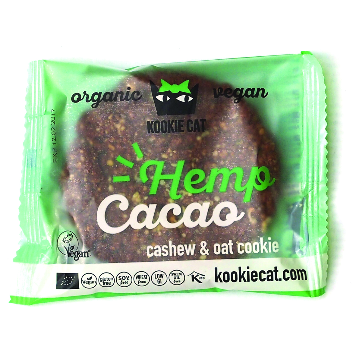 Fursec bio - Cookie cu seminte de canepa si cacao, 50g | Kookie Cat