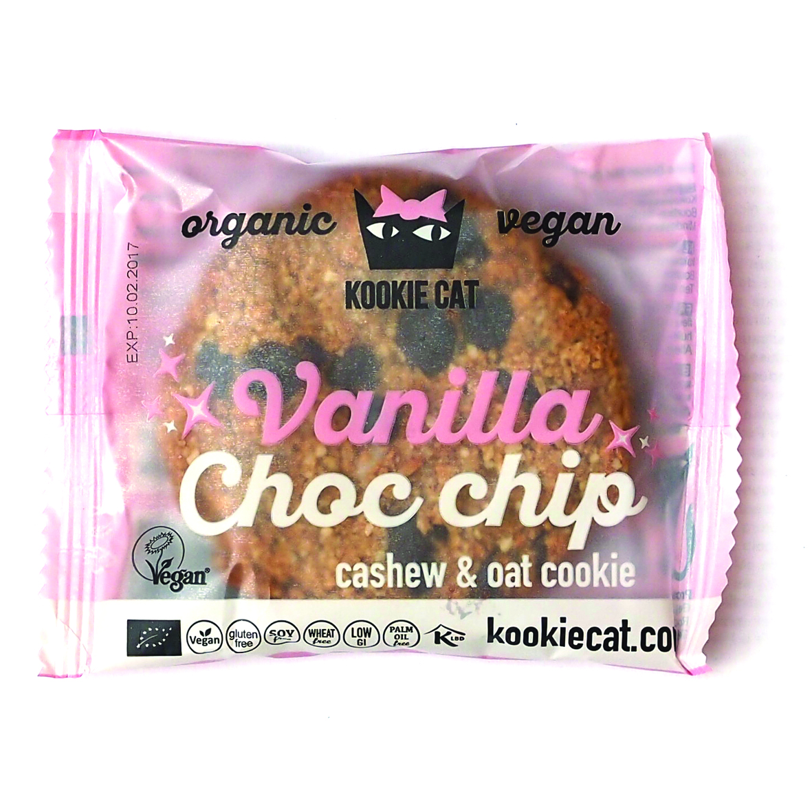 Fursec bio - Cookie cu vanilie si ciocolata, 50g | Kookie Cat