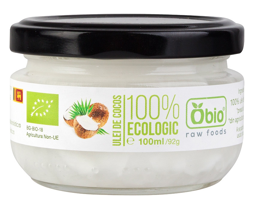 Ulei de cocos virgin presat la rece - Bio - Borcan mic | Obio