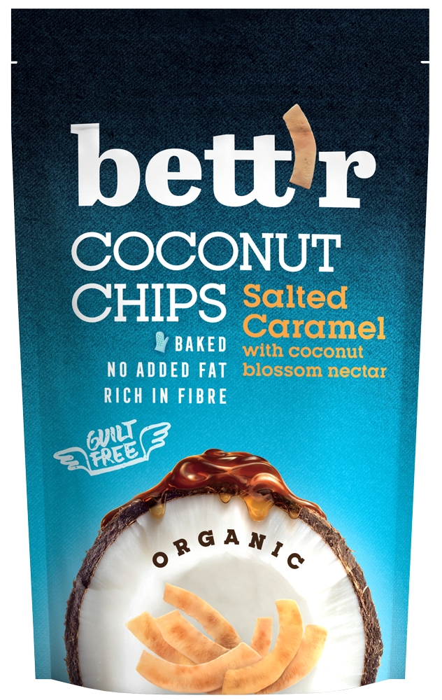 Chips de cocos si caramel sarat, Bio, 70g | Bettr