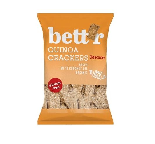 Biscuiti bio - Crackers cu quinoa si susan, 100g | Bettr