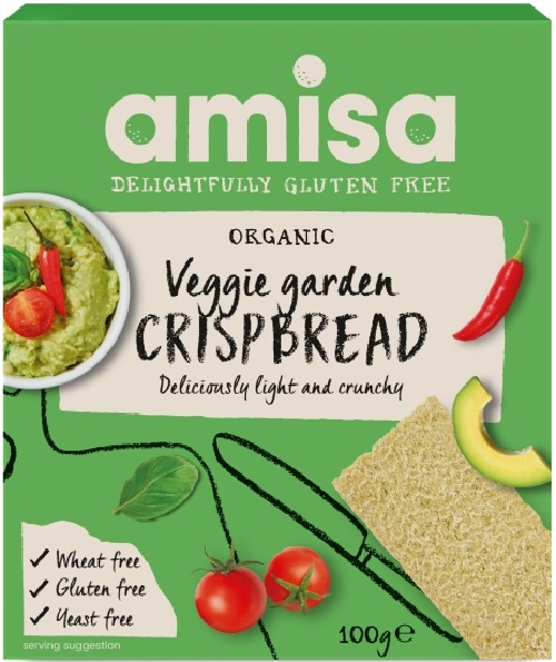 Crispbread (painici) Veggie garden fara gluten - Bio | Amisa