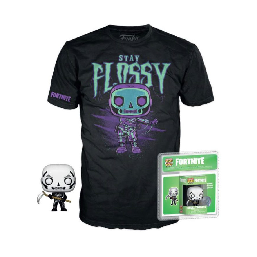 Tricou si figurina - Fortnite - Skull Trooper - M | FunKo