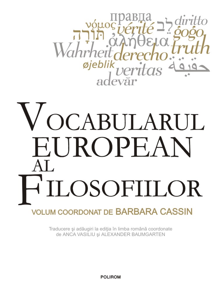 Vocabularul european al filosofiilor | Barbara Cassin Barbara 2022