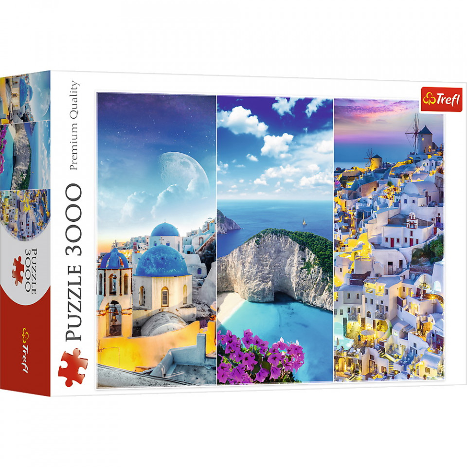 Puzzle 3000 piese - Vacanta in Grecia | Trefl