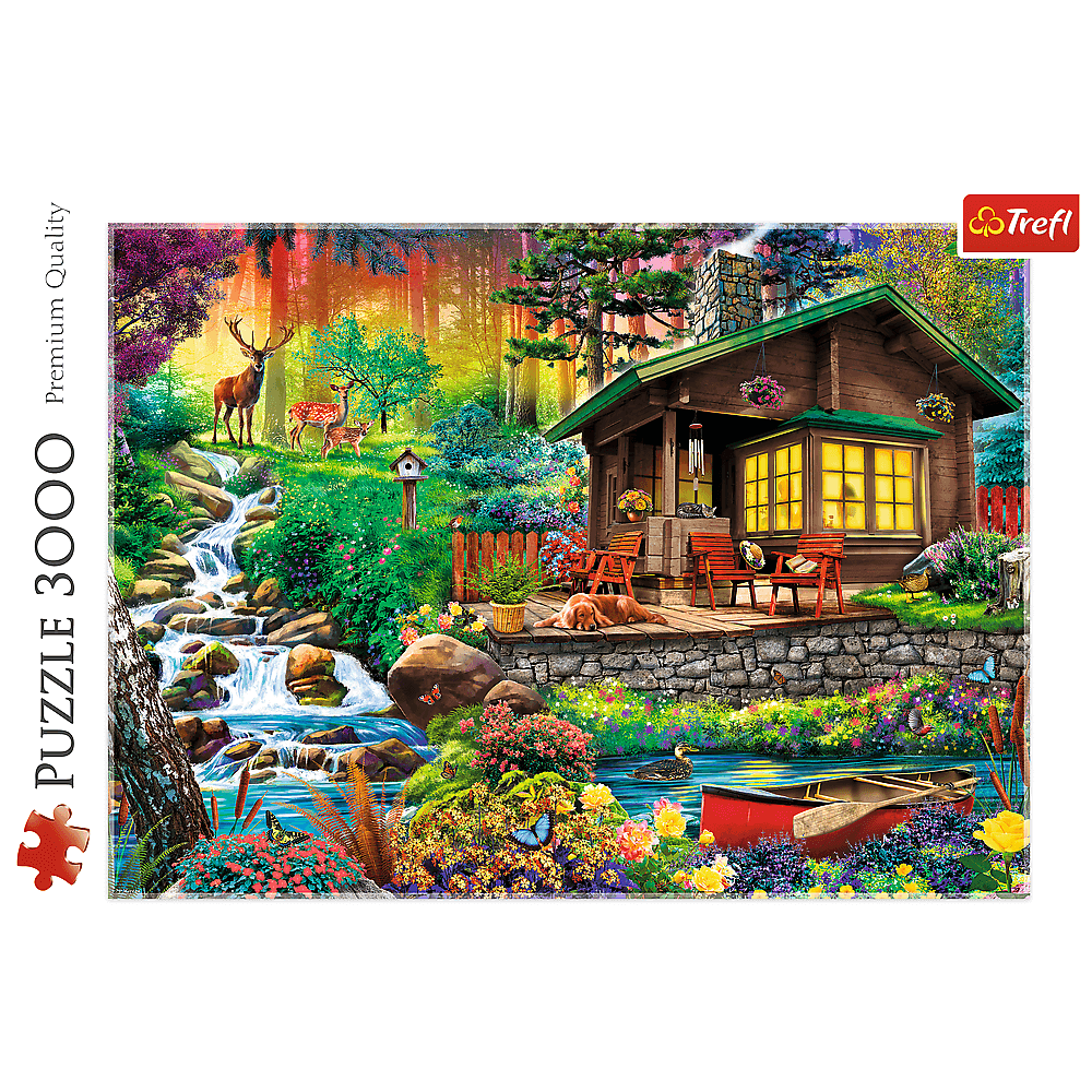 Puzzle 3000 piese - Cabana din padure | Trefl - 1 | YEO