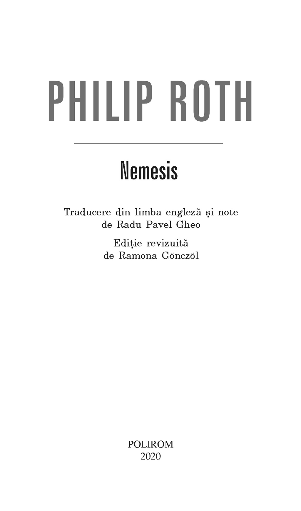 Nemesis | Philip Roth - 2 | YEO