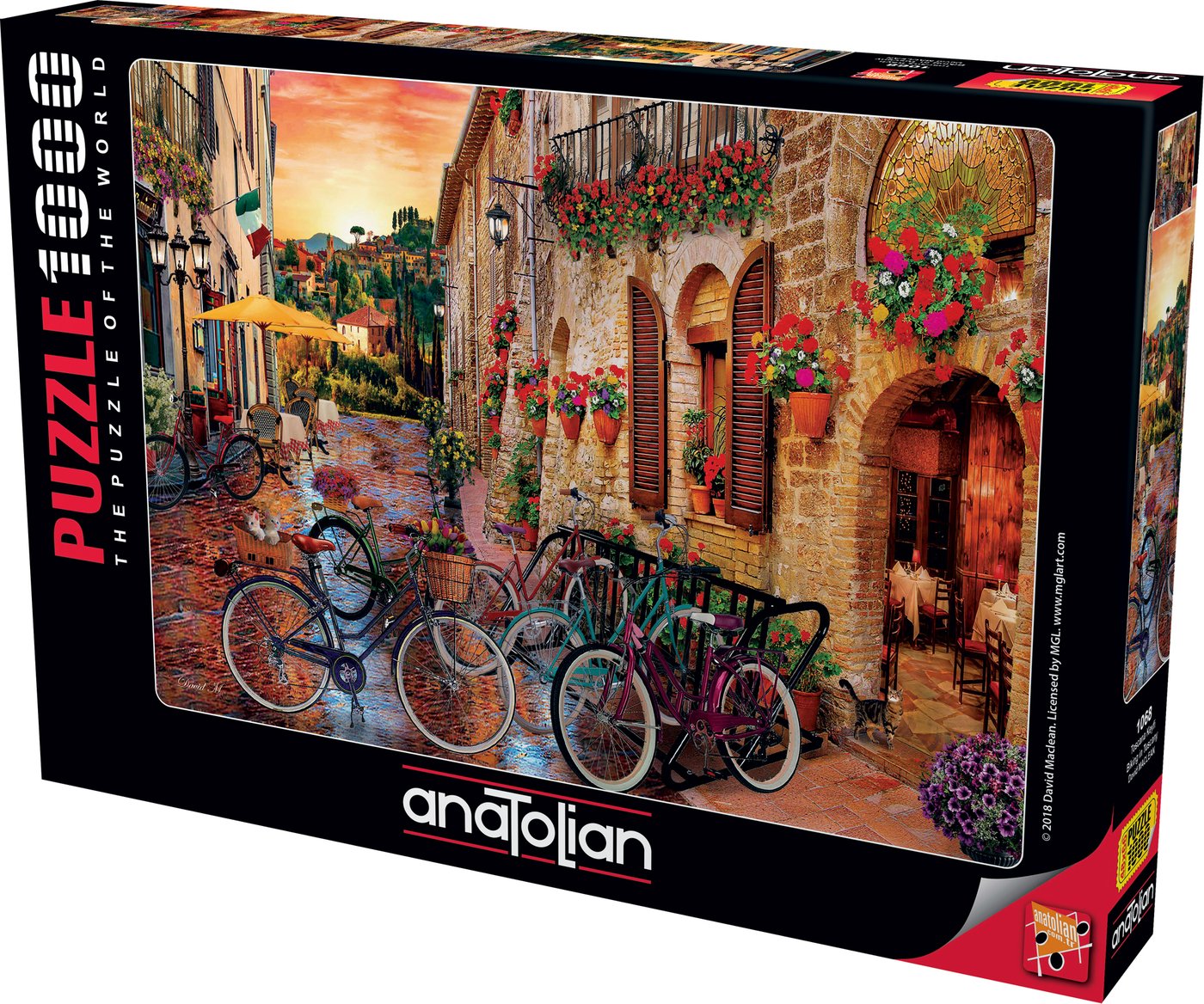 Puzzle 1000 piese - Biking in Tuscany | Anatolian