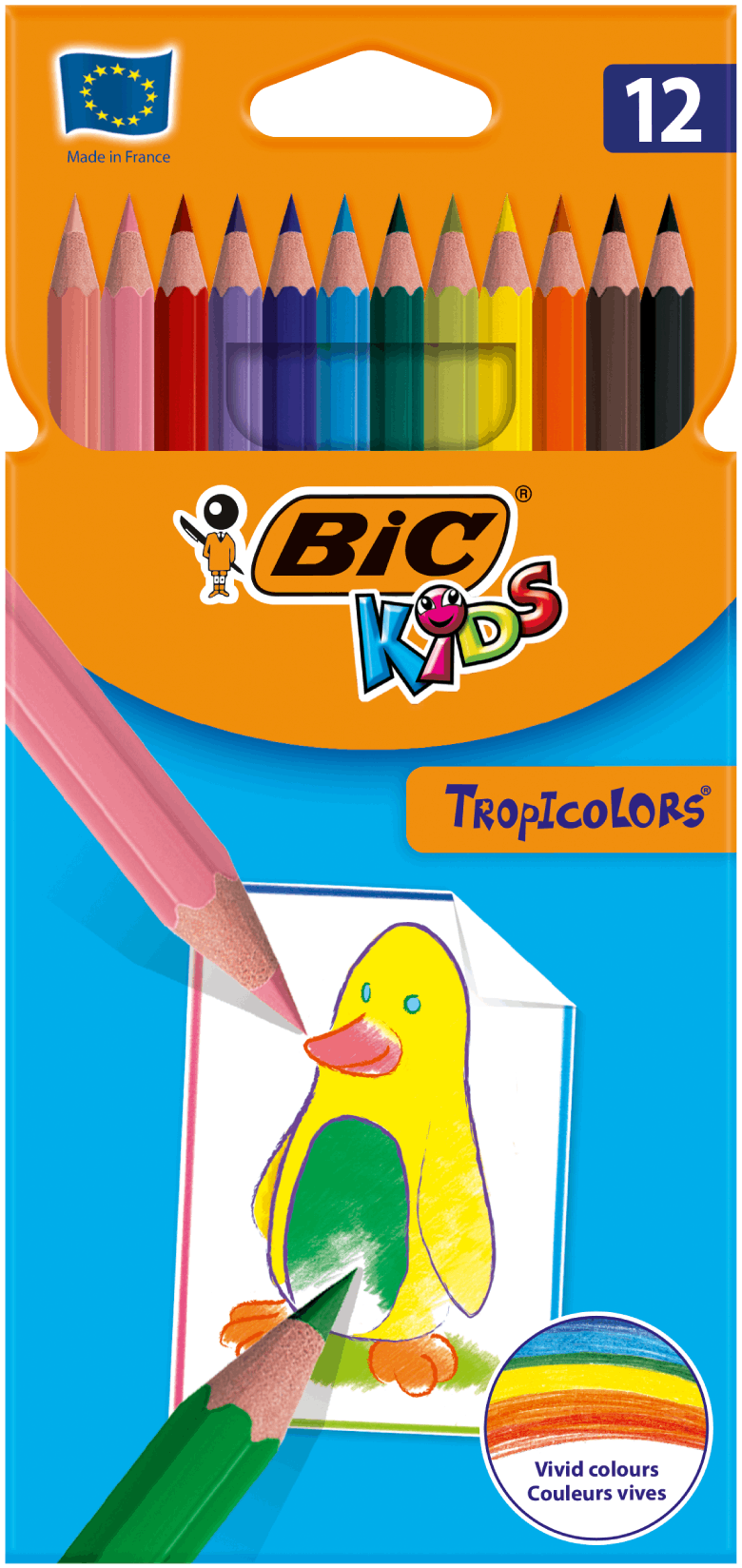 Set 12 creioane colorate - Tropicolors | Bic