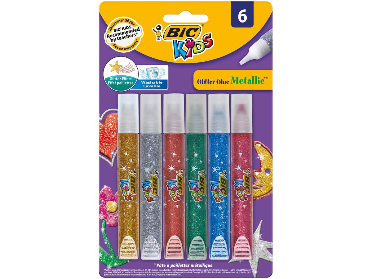 Adeziv cu sclipici - BIC Kids, 6 culori | Bic