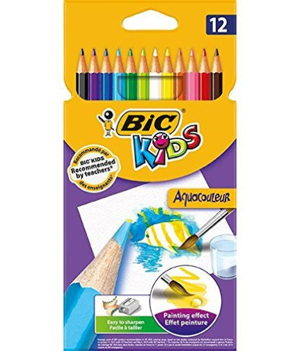 Set 12 creioane colorate - Aquacouleur | Bic
