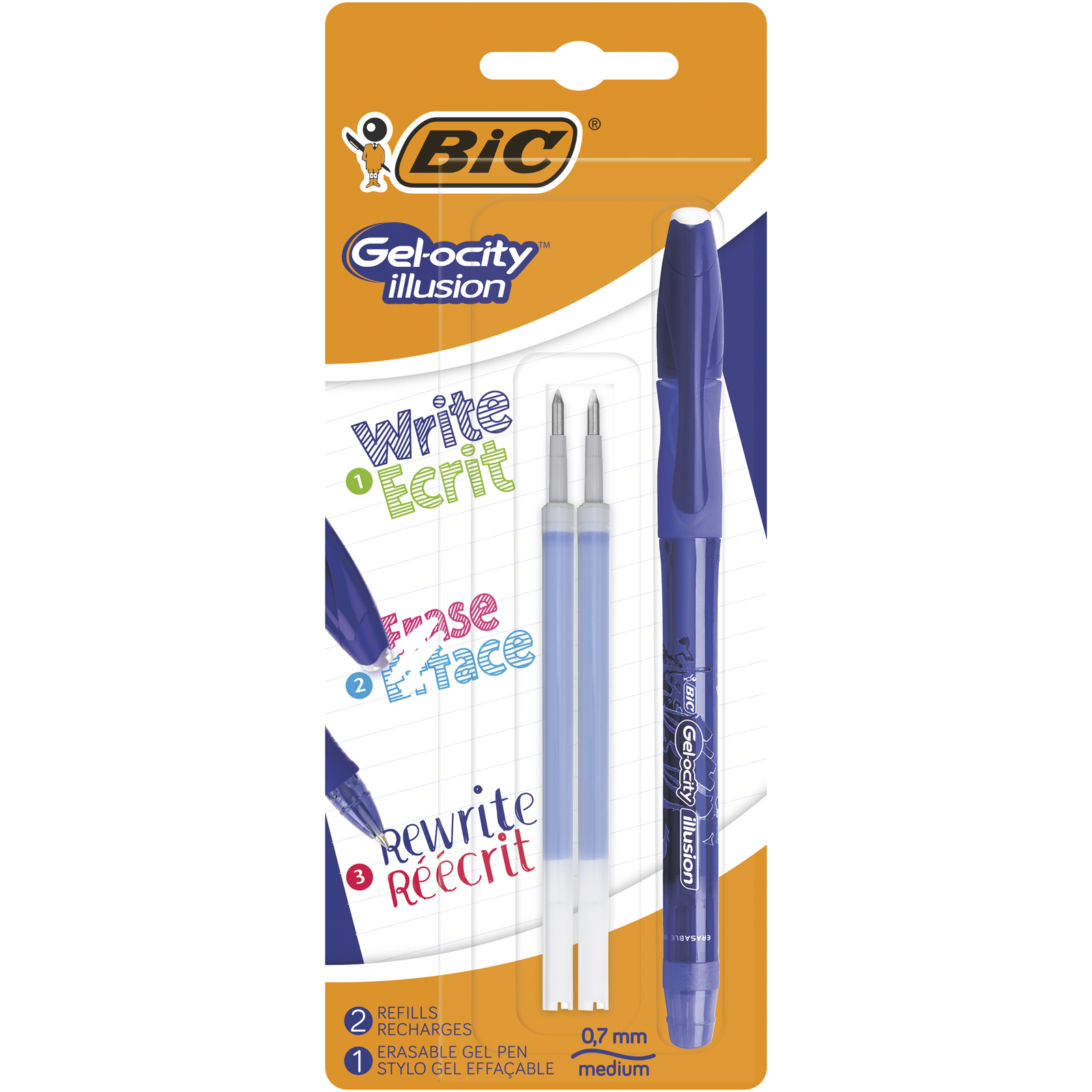 Roller Gelocity Illusion - roller cu gel termosensibil - albastru | Bic