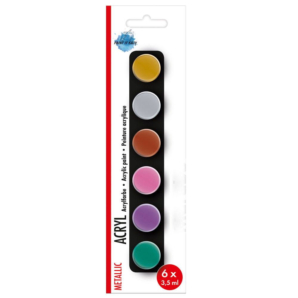 Paleta 6 culori - Metallic Acrylic Paint | Marabu