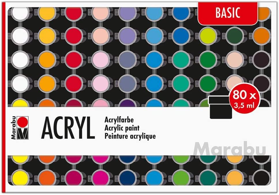 Set 80 culori - Basic Acrylic Paint | Marabu