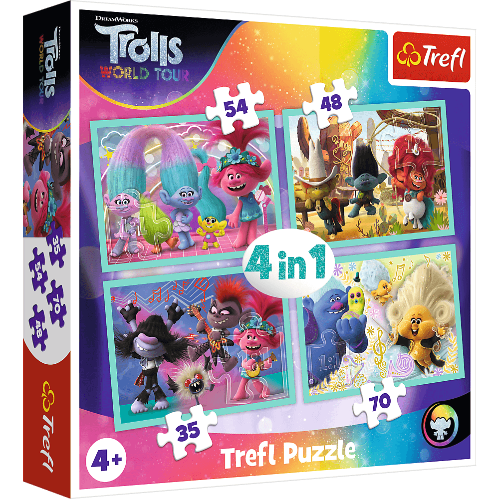 Puzzle 4in1 - Trolls World Tour | Trefl