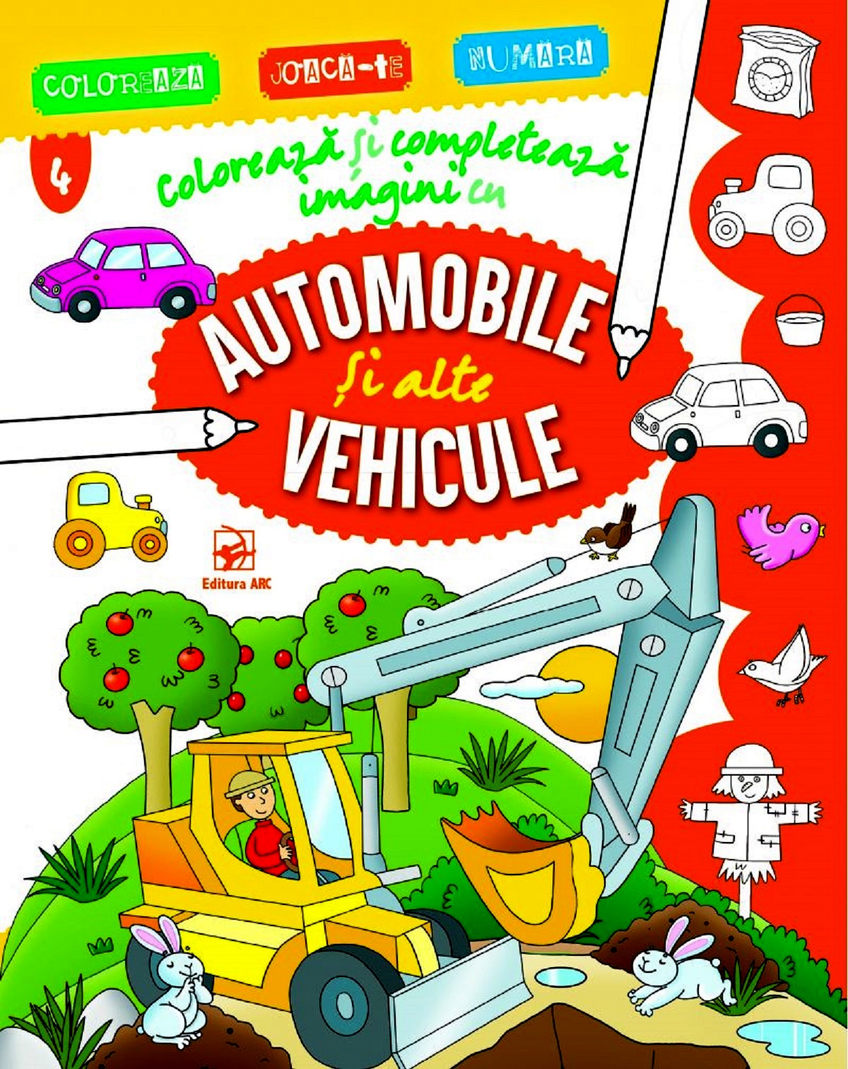 Coloreaza si completeaza imagini cu automobile si alte vehicule | ARC