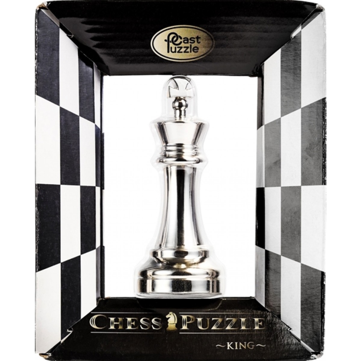 Puzzle - Cast Chess King - Silver | Huzzle