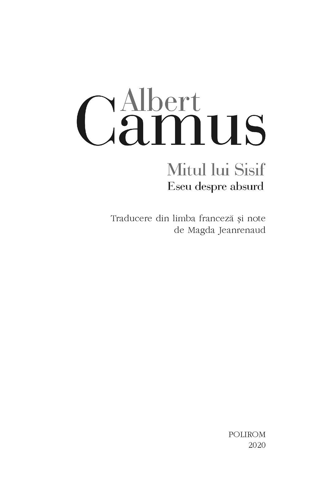 Mitul lui Sisif | Albert Camus - 2 | YEO