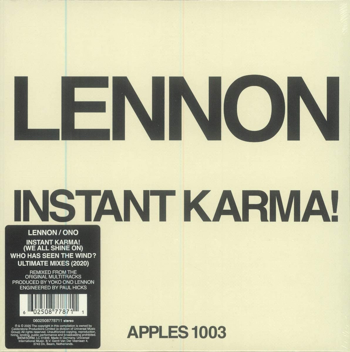 Instant Karma (RSD 2020) 7" - Vinyl | John Lennon, Yoko Ono