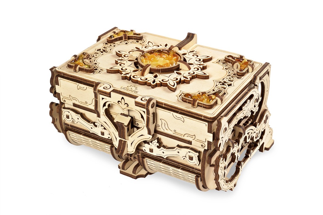 Puzzle 3D - Cutie bijuterii cu chihlimbar / The Amber Box | Ugears - 10