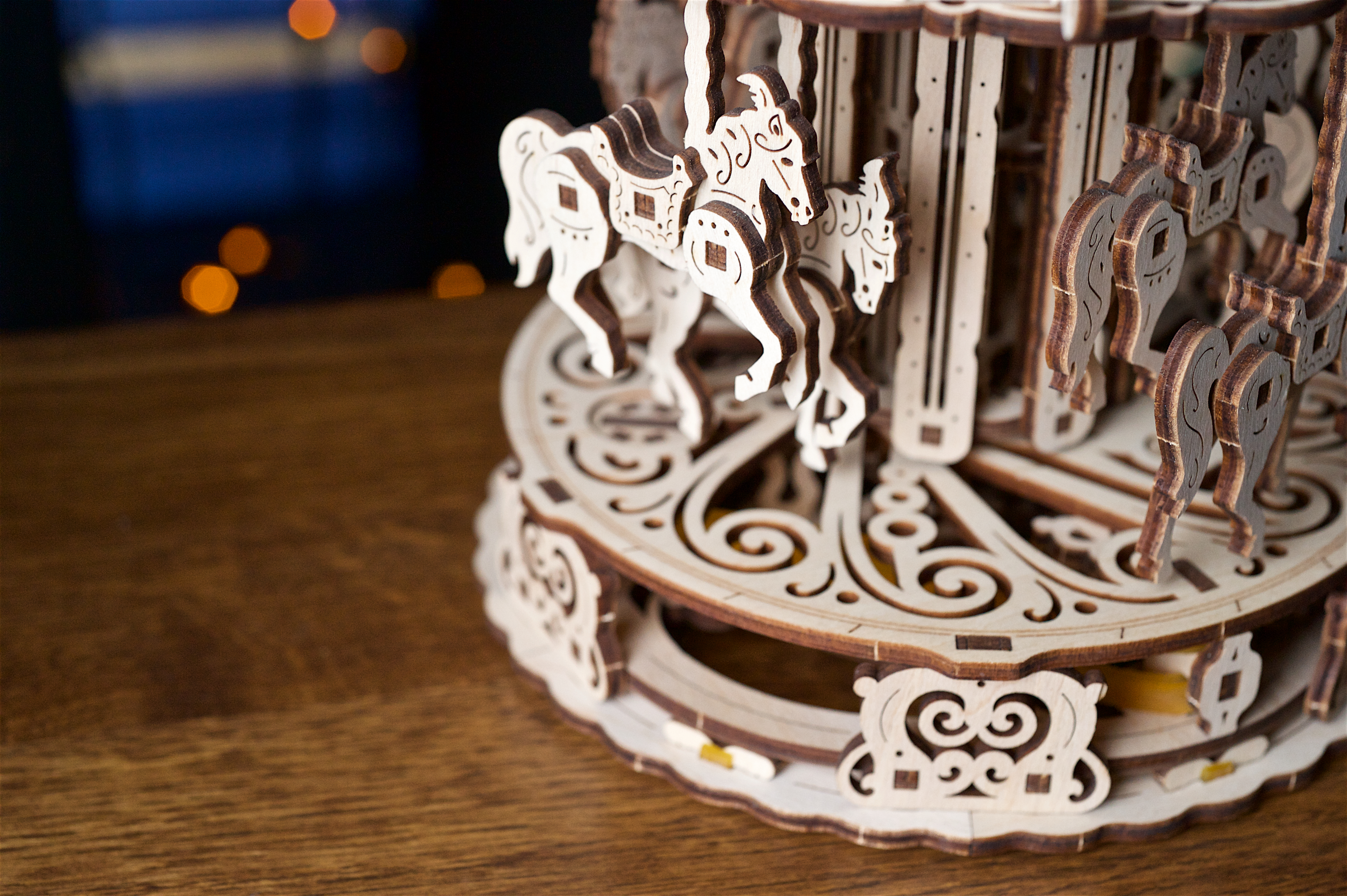 Puzzle 3D - Carusel / Carousel | Ugears - 12