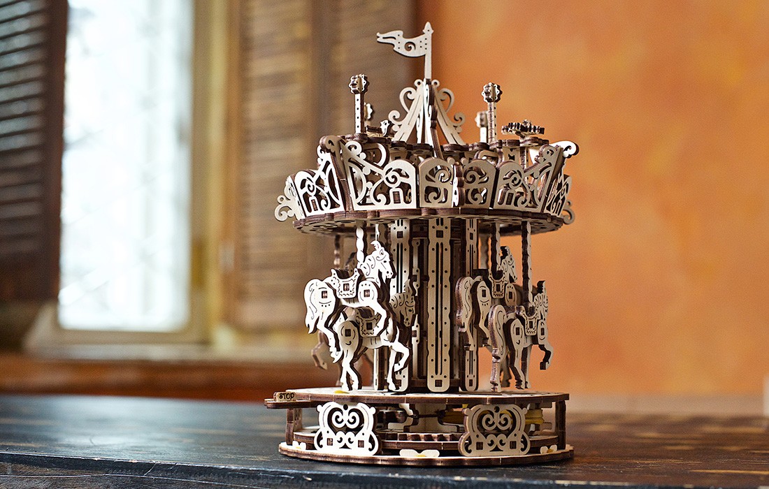 Puzzle 3D - Carusel / Carousel | Ugears - 5