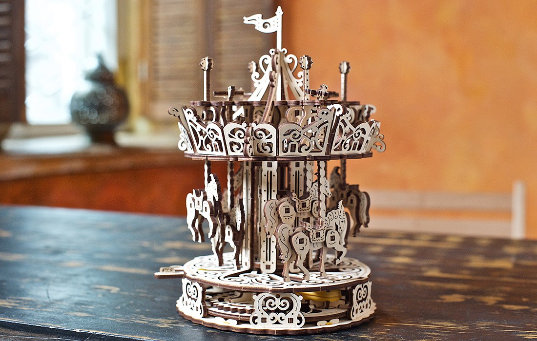 Puzzle 3D - Carusel / Carousel | Ugears - 7