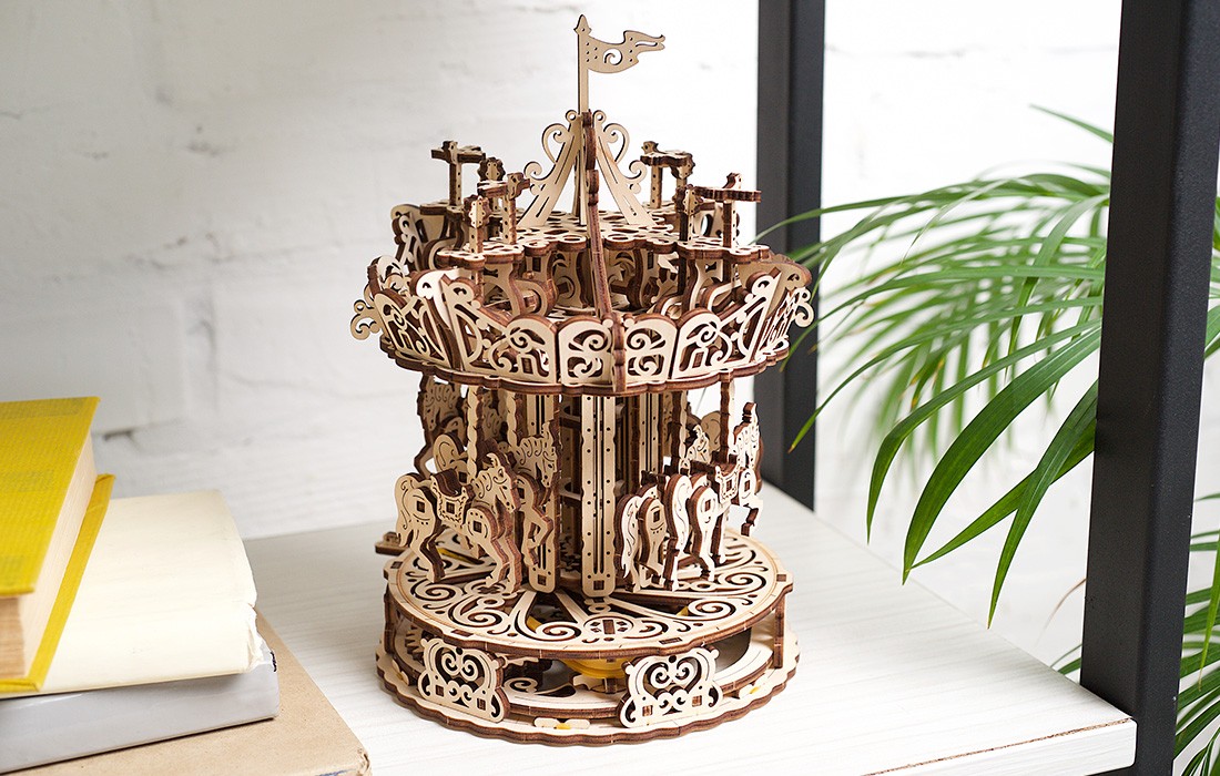 Puzzle 3D - Carusel / Carousel | Ugears - 8
