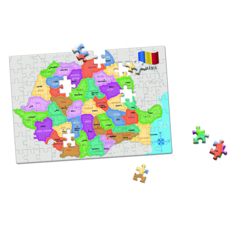 Puzzle educativ - Agerino - Sa descoperim Romania | Clementoni