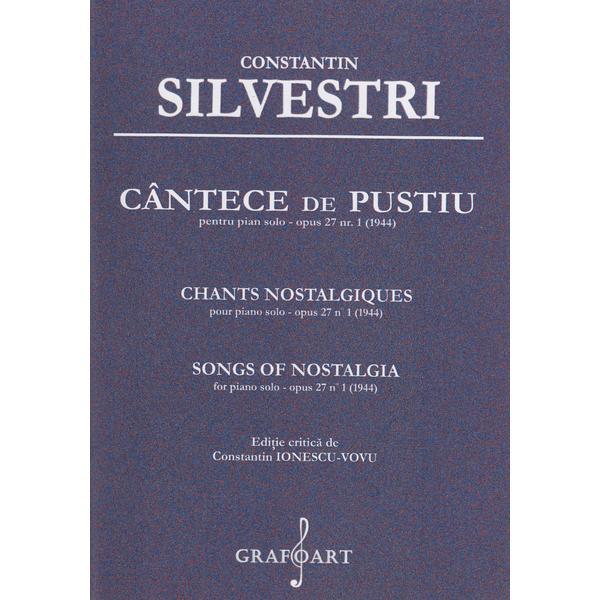 Cantece de pustiu pentru Pian solo opus 27 Nr.1 | Constantin Silvestri