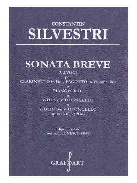 PDF Sonata Breve a 2 voci per Clarinetto in Do e Fagotto | Constantin Silvestri carturesti.ro Arta, arhitectura