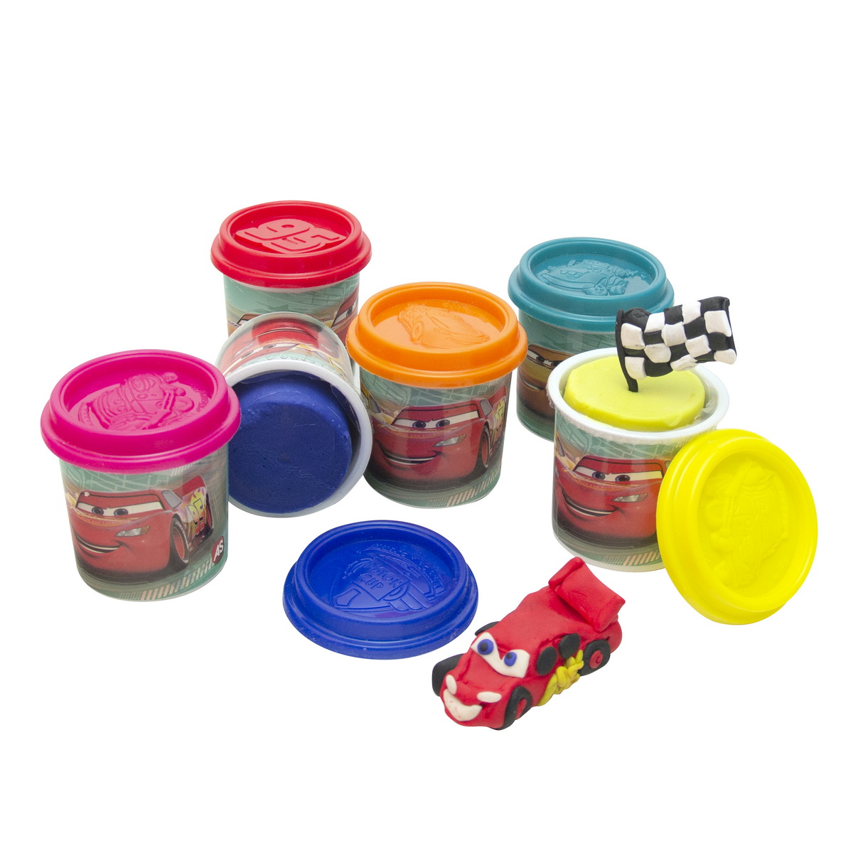 Set de joaca AS Art - Plastilina Cars, 6 borcanase | ArtGreco Plastilina