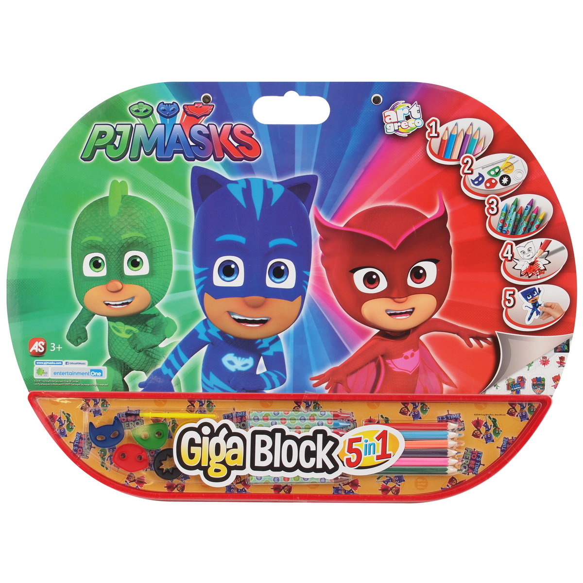 Set pentru desen 5 in1 - Giga Block, PJ Masks | As