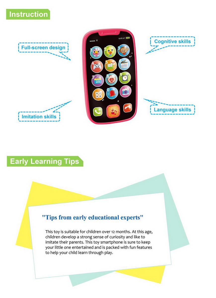 Jucarie interactiva - Primul meu smartphone (roz) | Hola image1