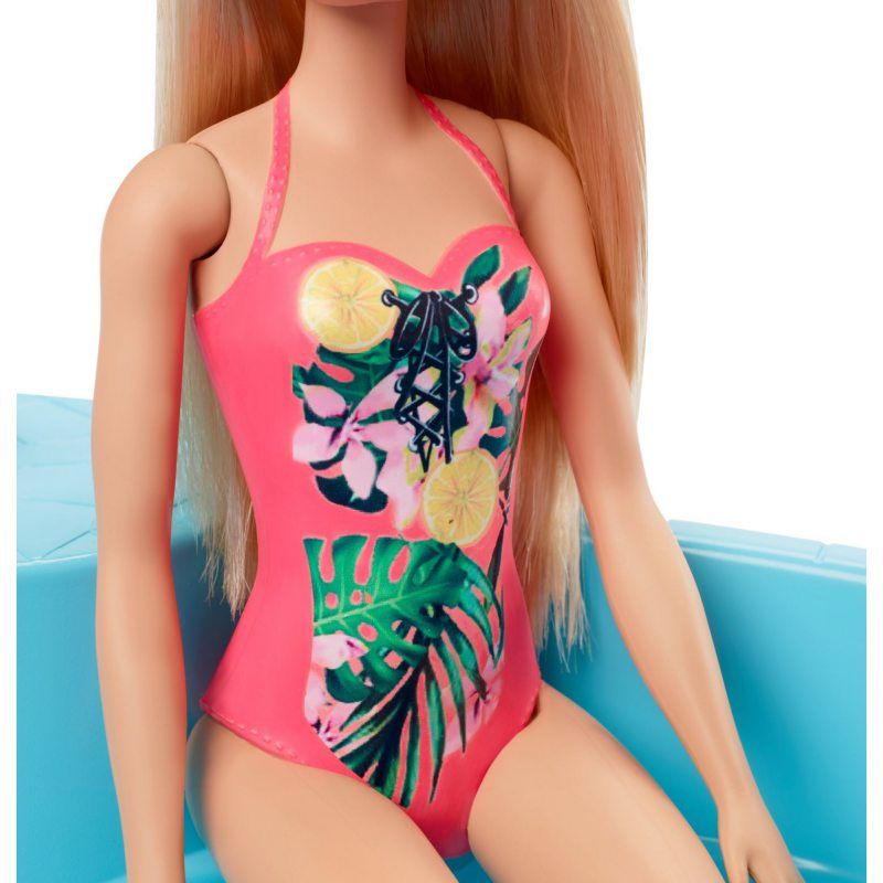 Set jucarii - Papusa Barbie cu piscina si accesorii | Mattel - 5 | YEO