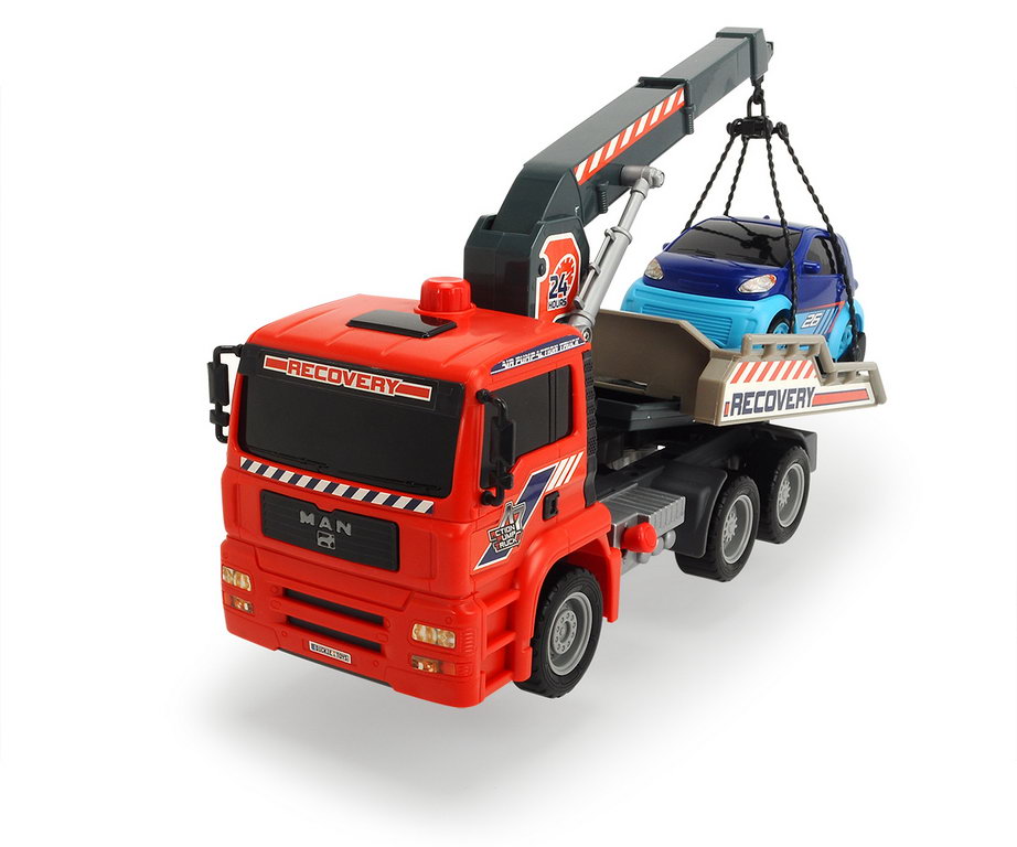 Jucarie - Camion de tractare cu macara / Air Pump Crane Truck 31cm | Dickie Toys image1