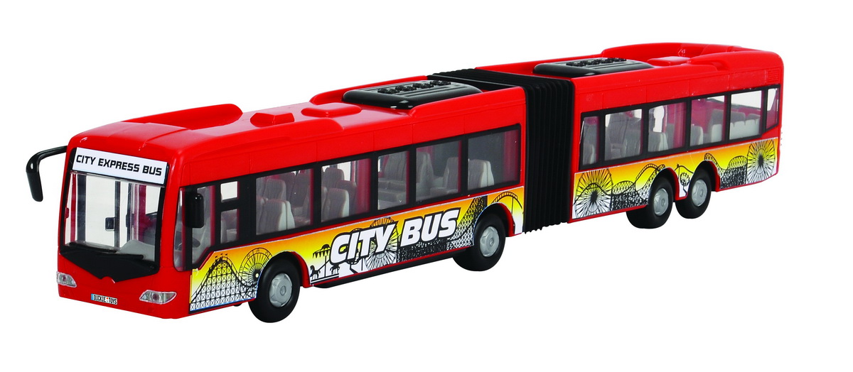 Jucarie - Autobuz City Express (rosu) | Dickie Toys - 3