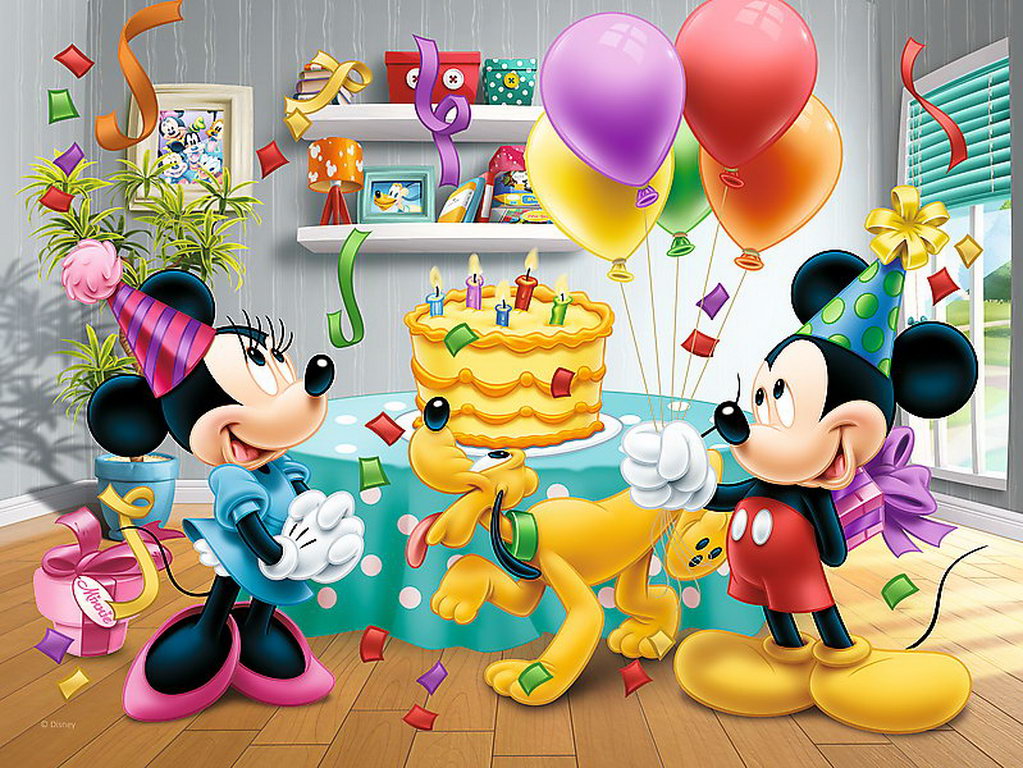 Puzzle 30 piese - Mickey Mouse and Friends - Tortul aniversar | Trefl image1